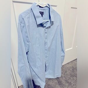 Express Light Blue XXL Extra Slim Fit Button Down